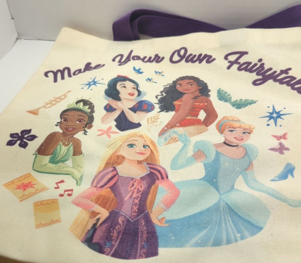 Disney Legacy Tote Bag Princess Make Your Own Fairytale 15x15x4 "Good Condition"